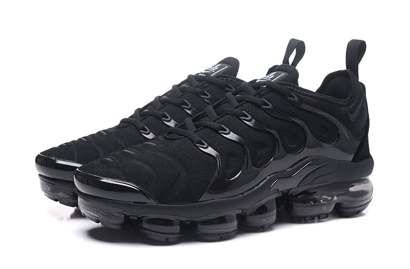 2018 Nike Air Max TN Plus All Black Shoes - Click Image to Close